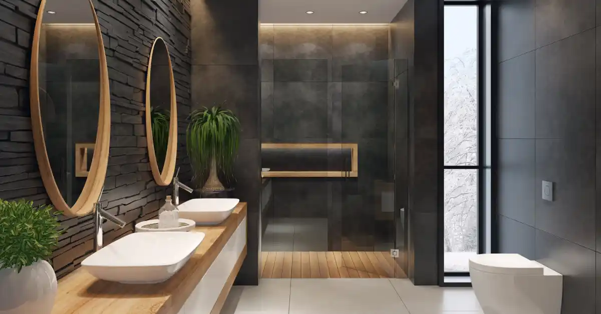 Spa-inspired bathroom with soaking tub – bathroom remodeling 2025
